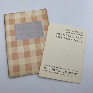 Lot of‎ 2 1930 Heinz Book of Salads Dressings Sauces Recipe Cookbook Booklet